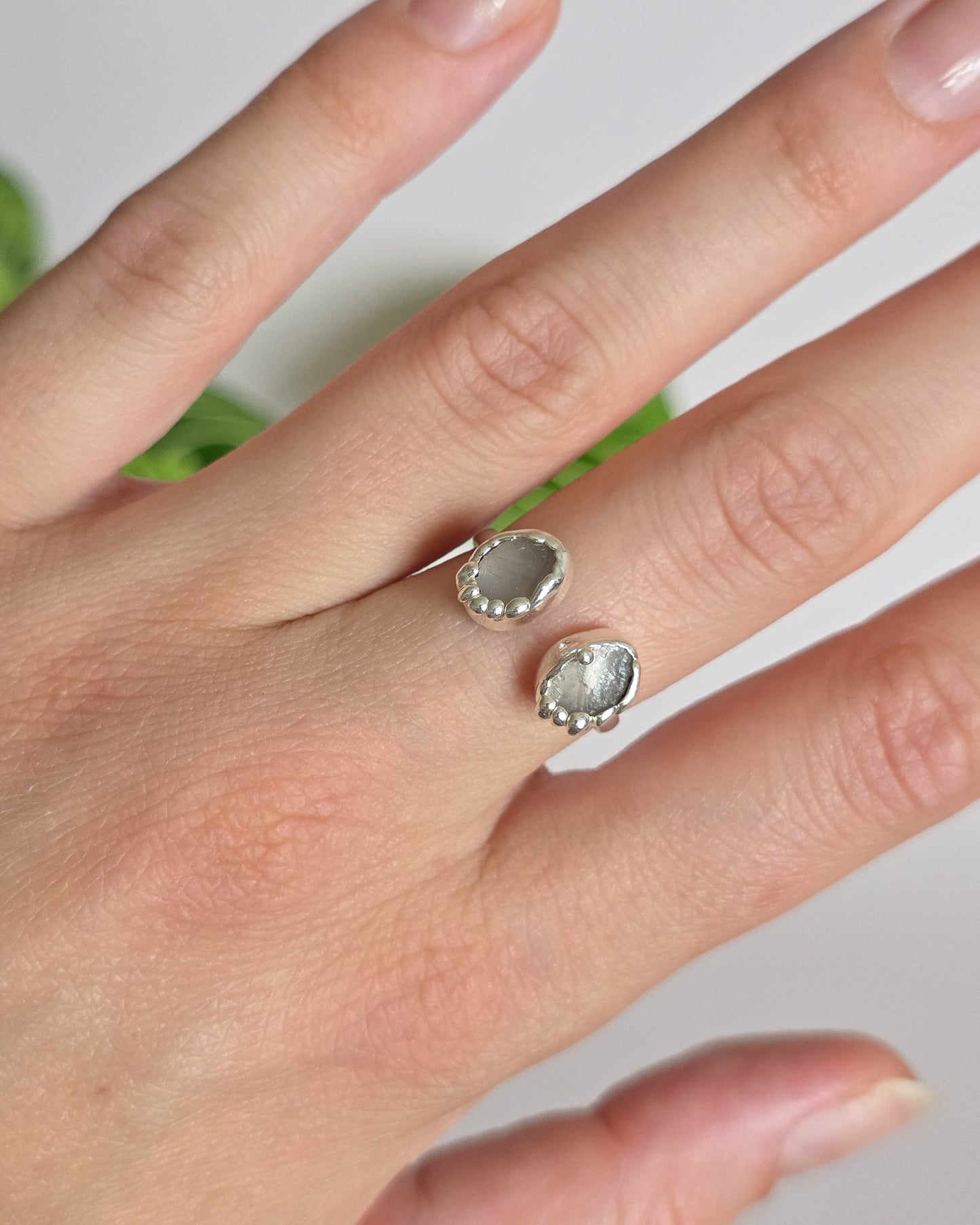 Bague Quartz rose, réglable T54-55