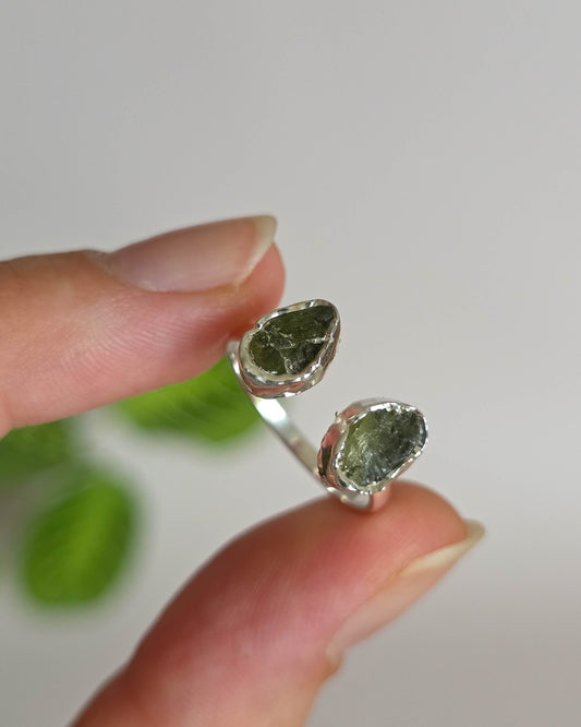 Bague Péridot, réglable T52-54