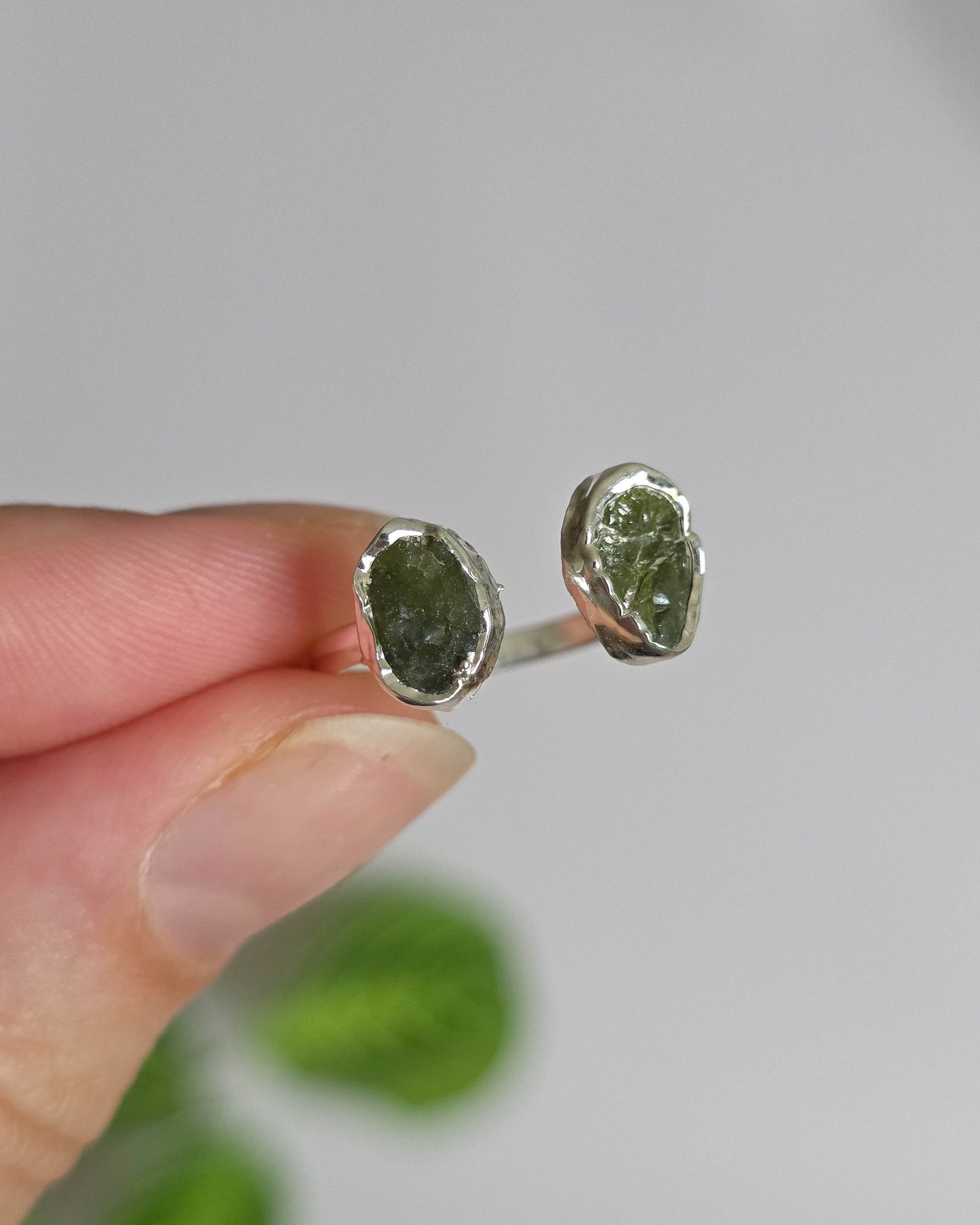 Bague Péridot, réglable T52-54