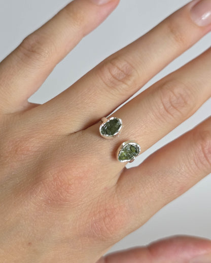Bague Péridot, réglable T52-54