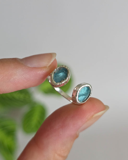 Bague Apatite claire, réglable T50-52