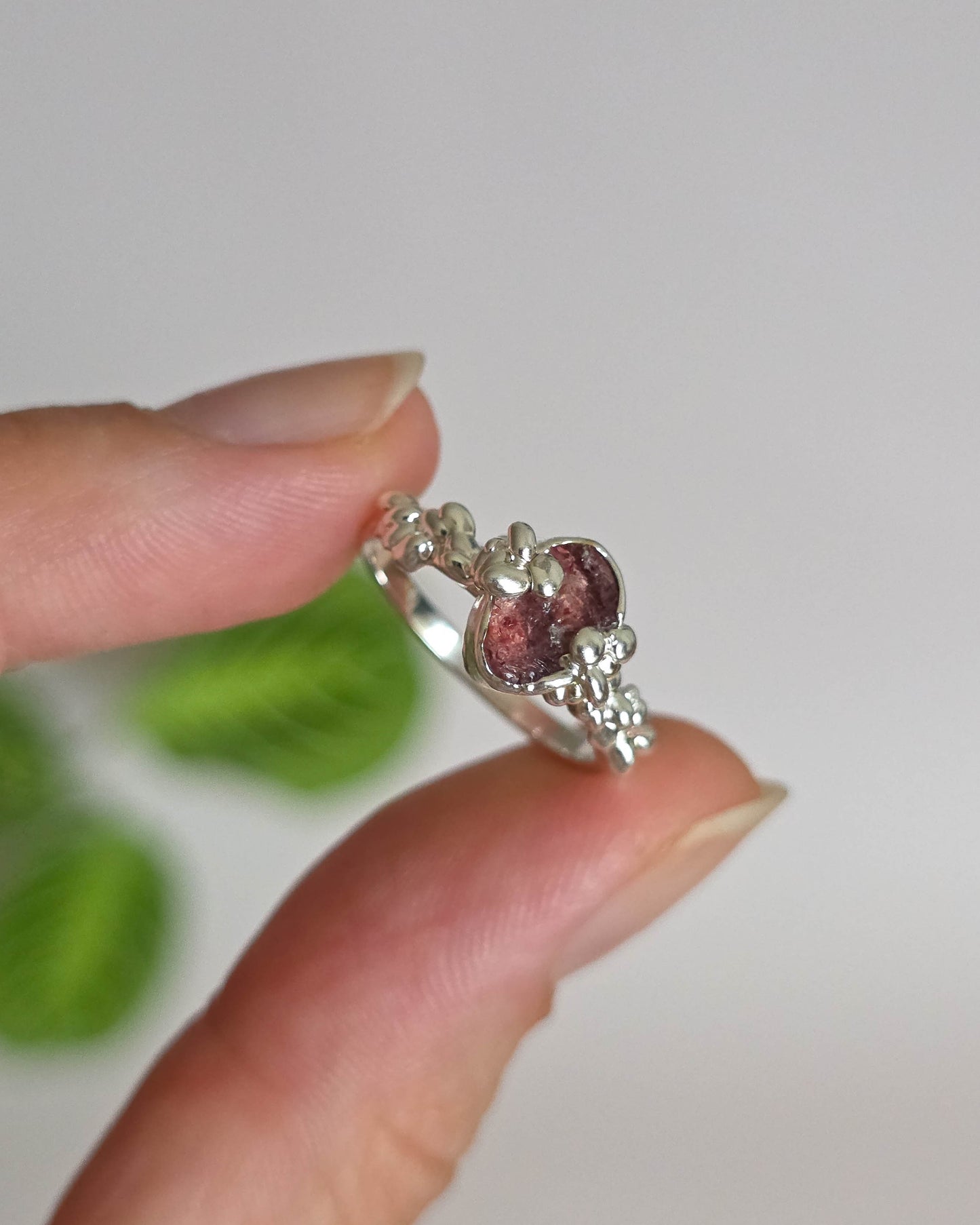Bague Quartz fraise, T52