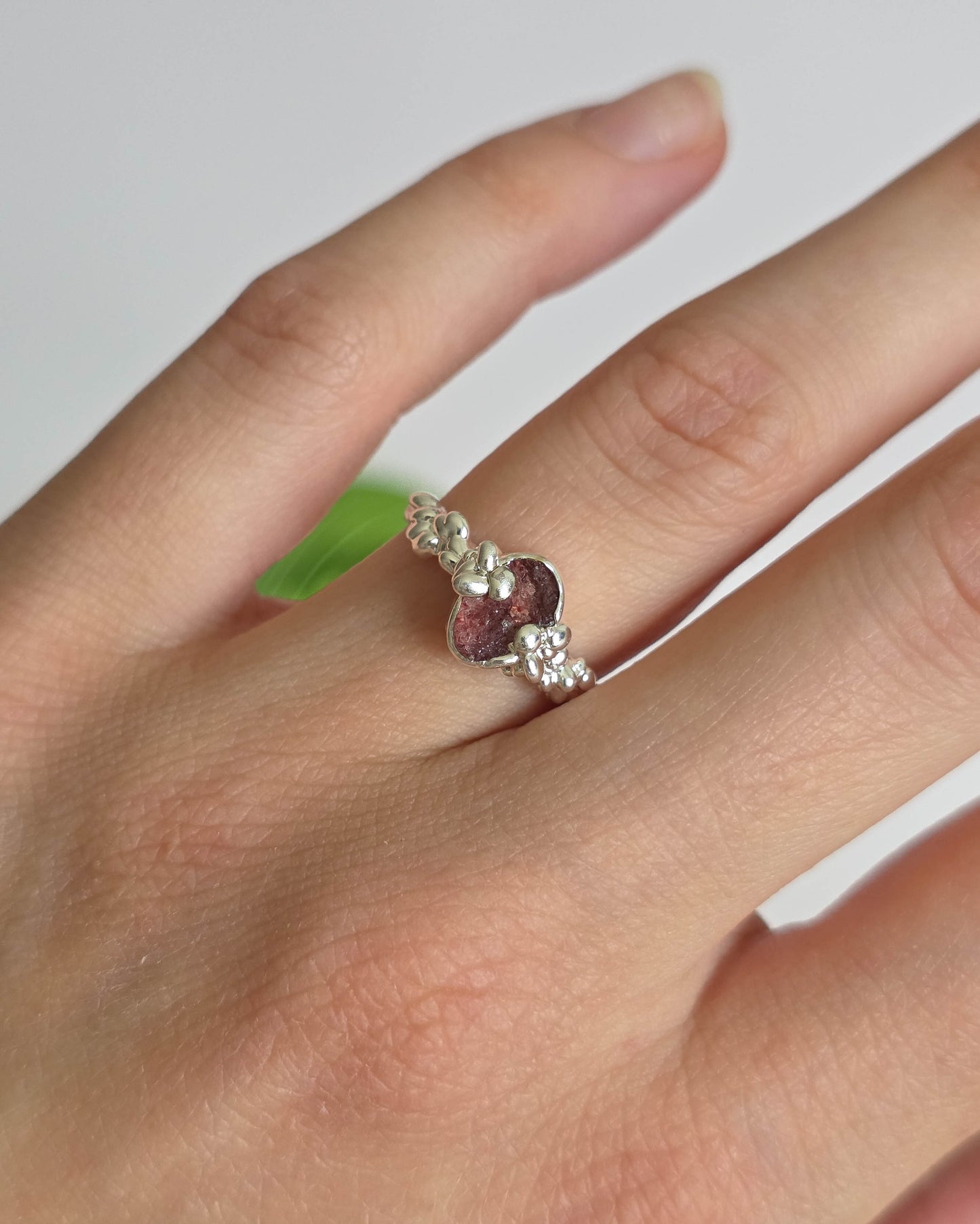 Bague Quartz fraise, T52