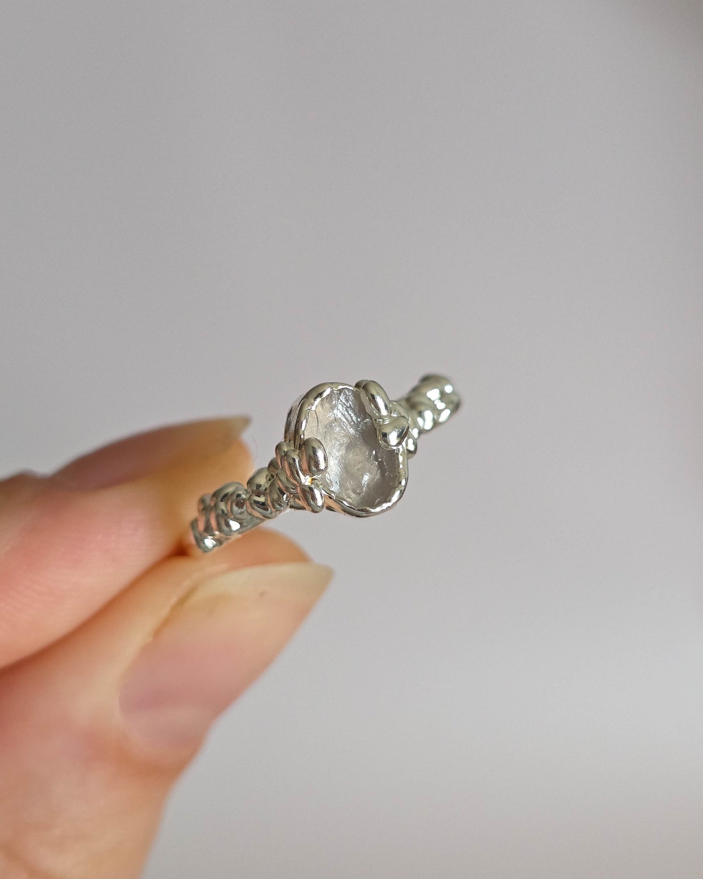 Bague Quartz rose, T54