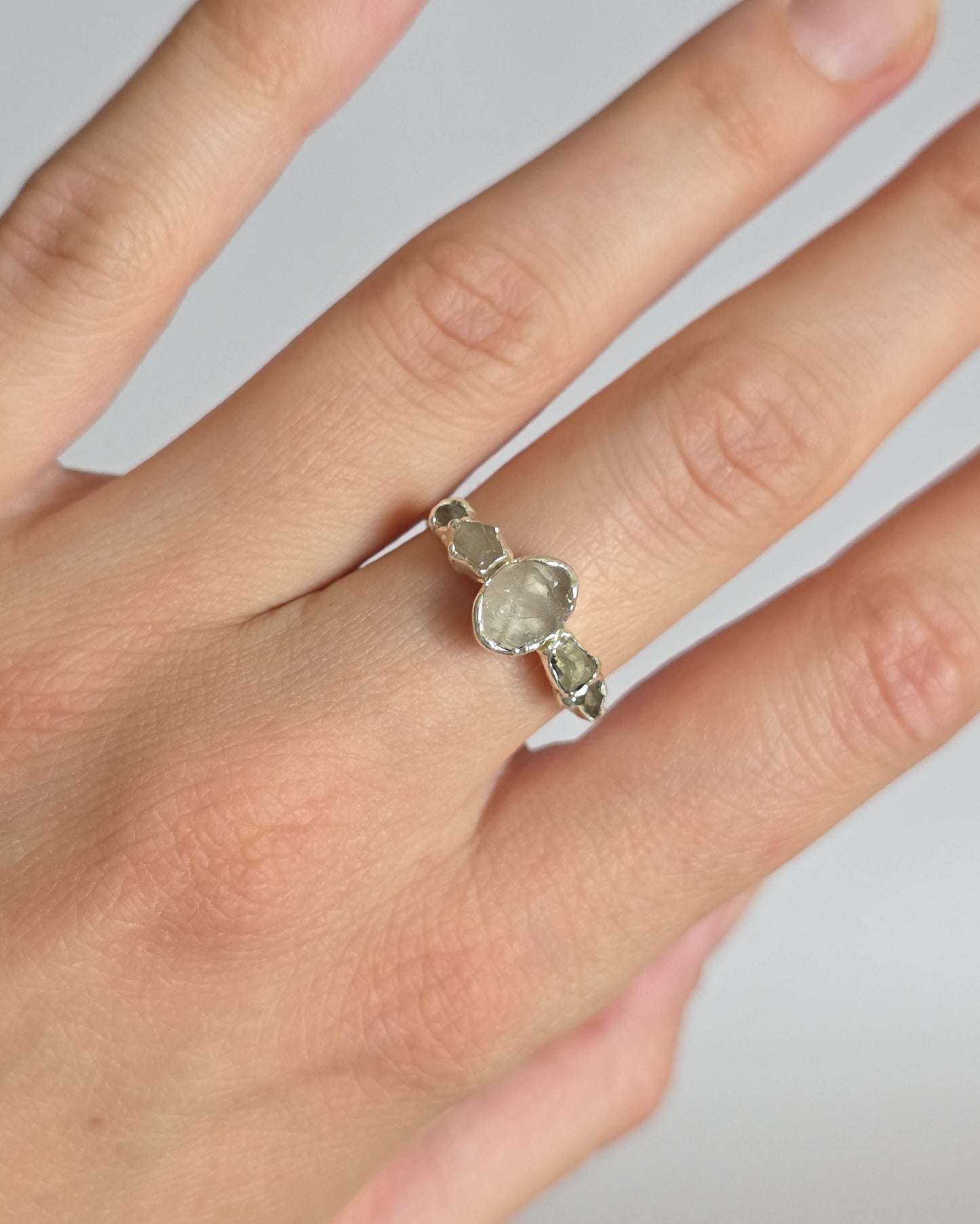 Bague quartz rose T55