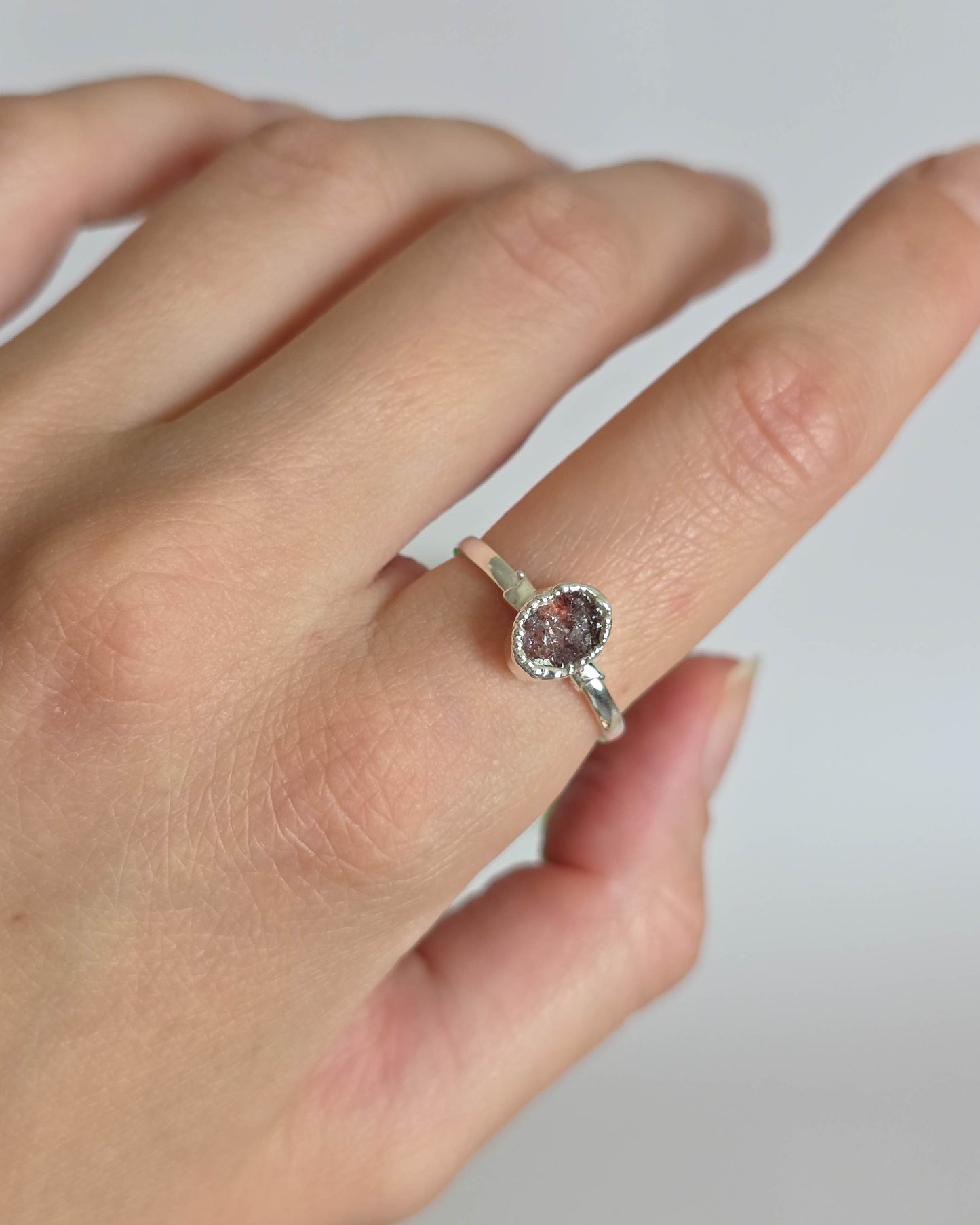 Bague Quartz fraise T58