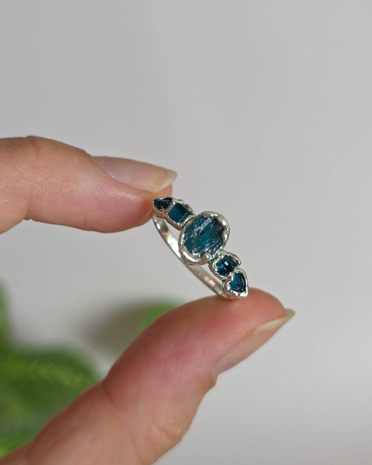 Bague Apatite foncée T56