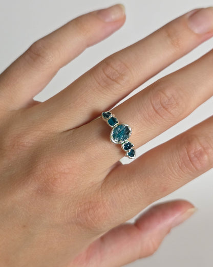 Bague Apatite foncée T56