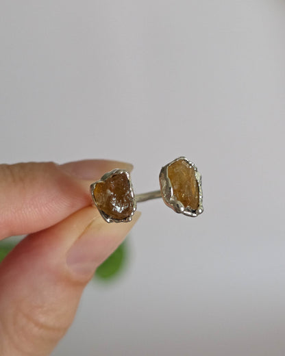 Bague citrine réglable T48-49