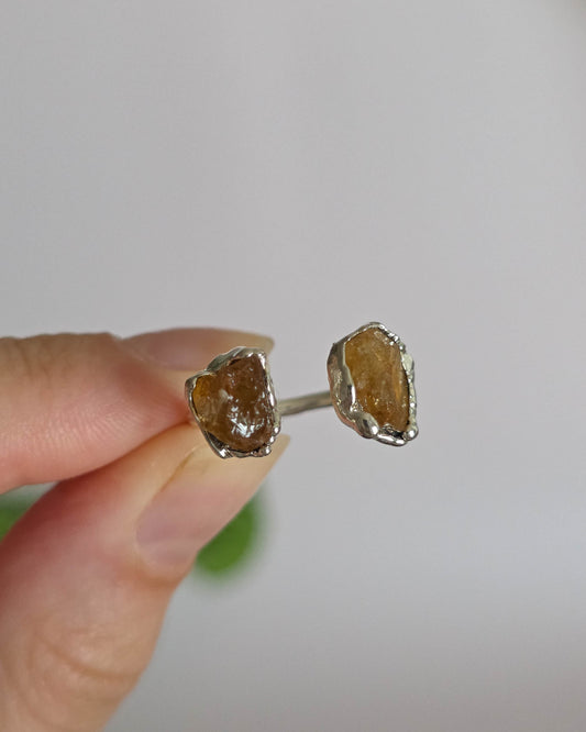 Bague citrine réglable T48-49