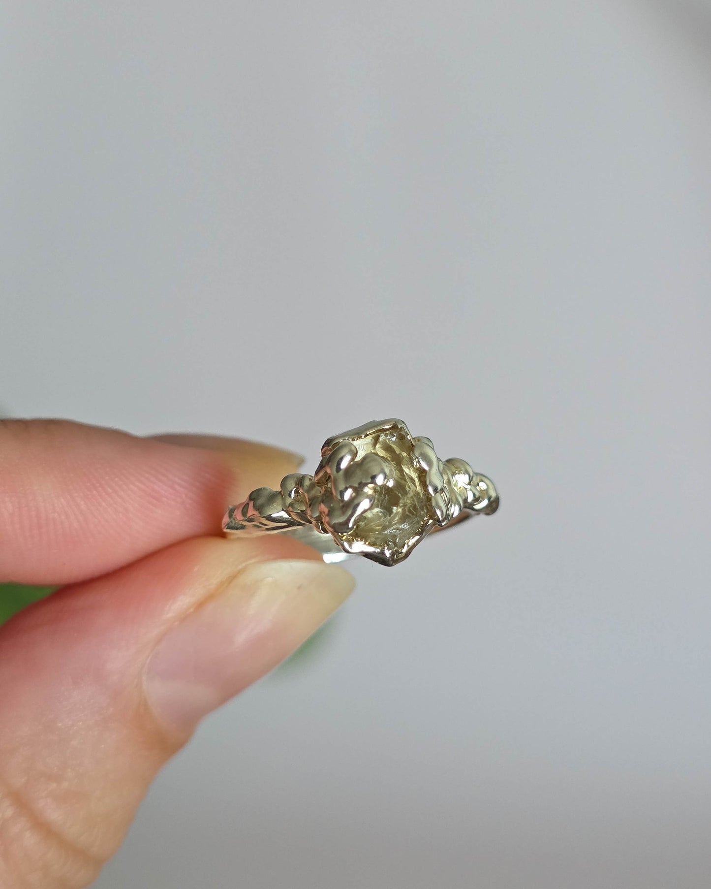 Bague citrine réglable T52-54