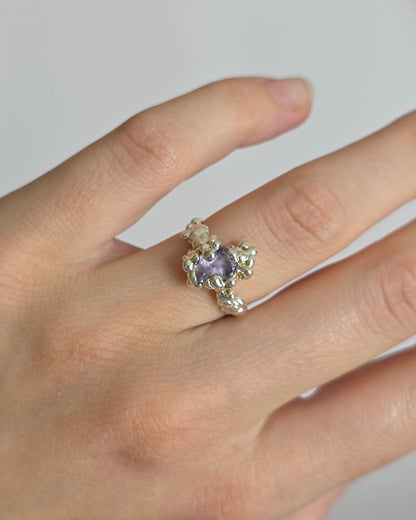 Bague Améthyste réglable T52-54