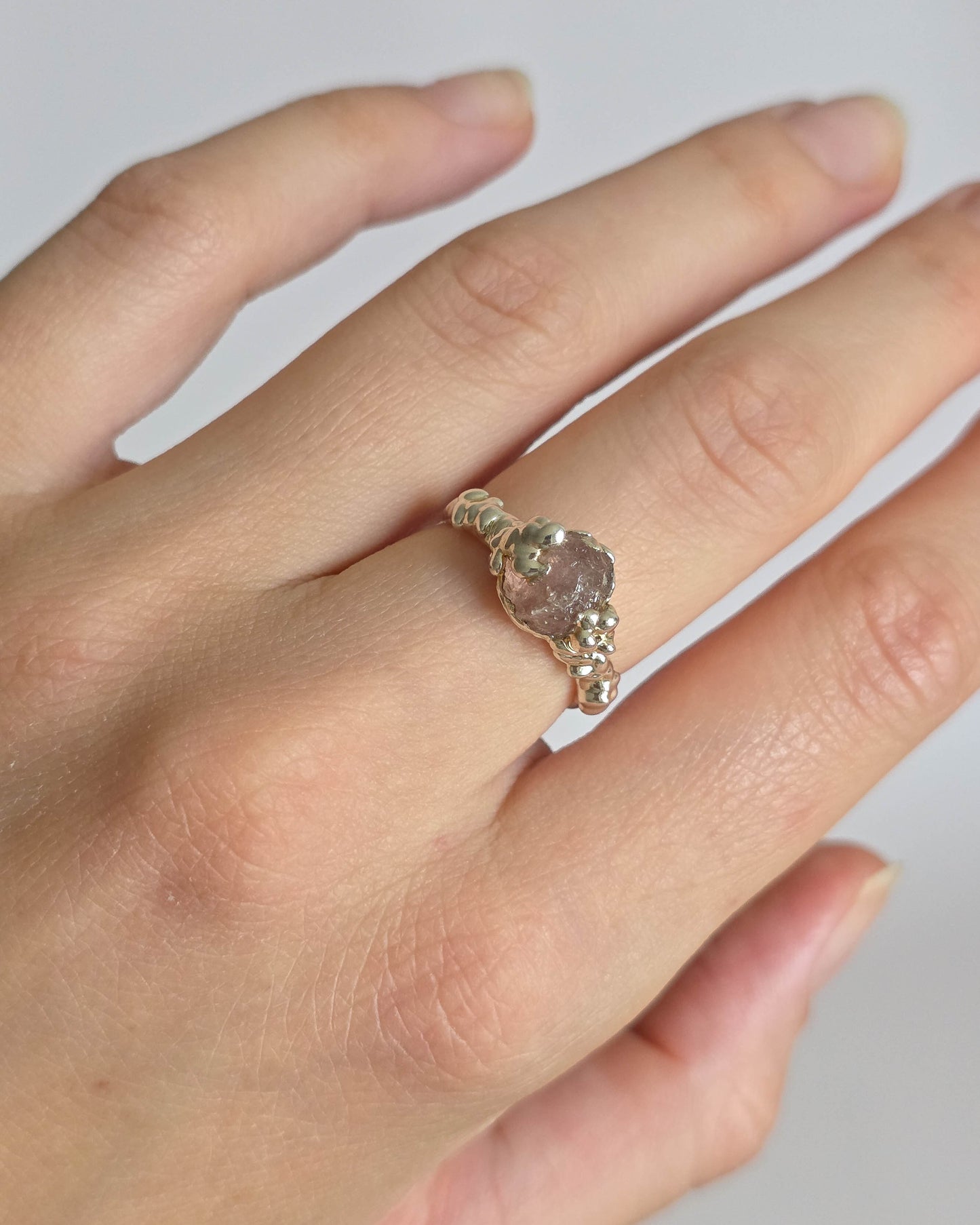 Bague Quartz fraise réglable T52-53