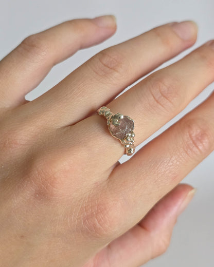 Bague Quartz fraise réglable T52-53