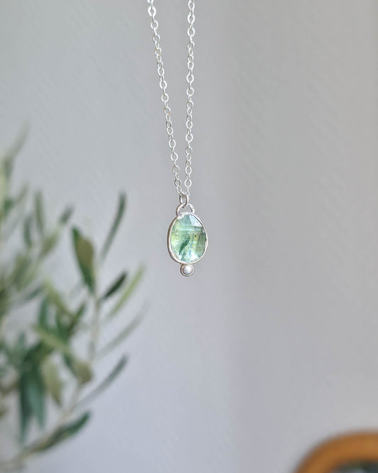 Collier Bleu sel, argent