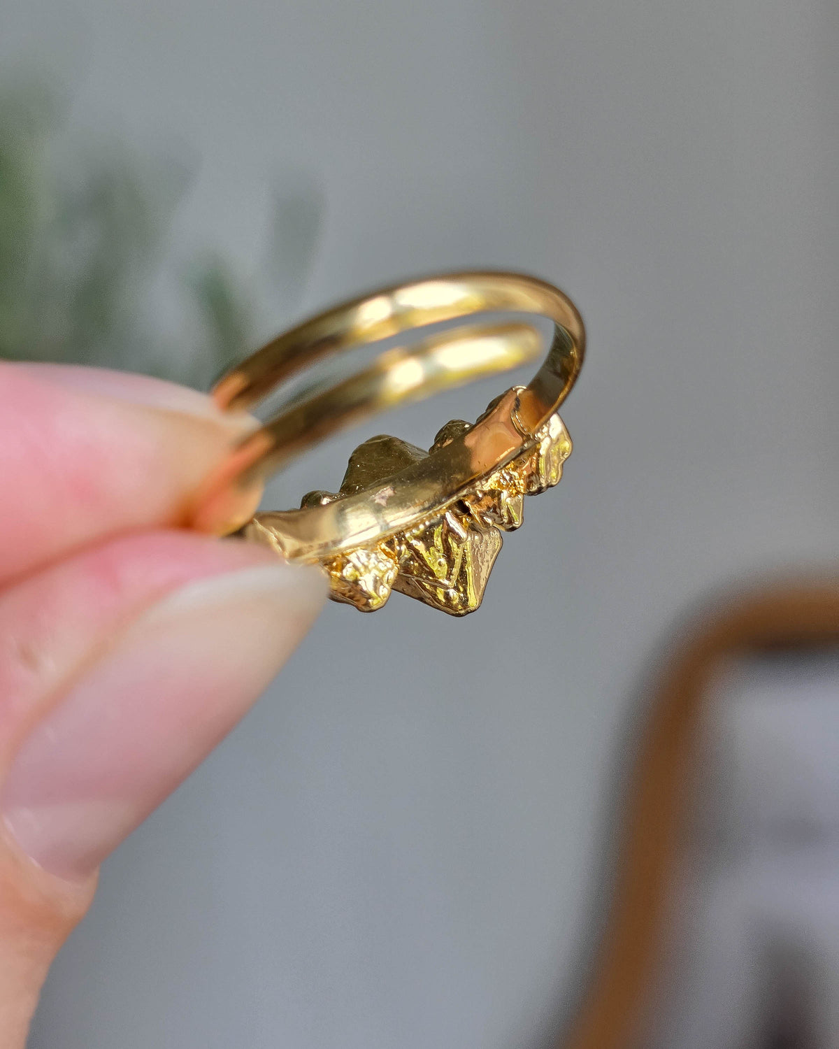 Bague diamant Herkimer, réglable 53/56