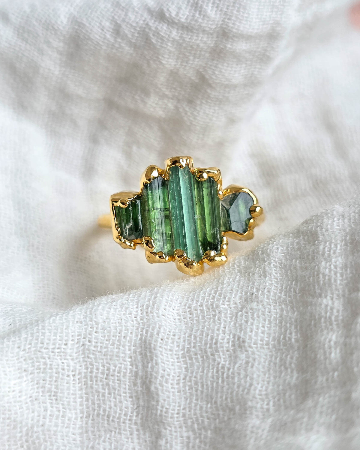 Bague N°4 Tourmaline , réglable T58/62