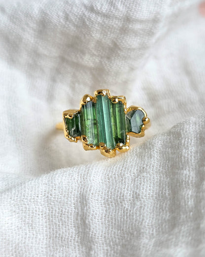 Bague N°4 Tourmaline , réglable T58/62