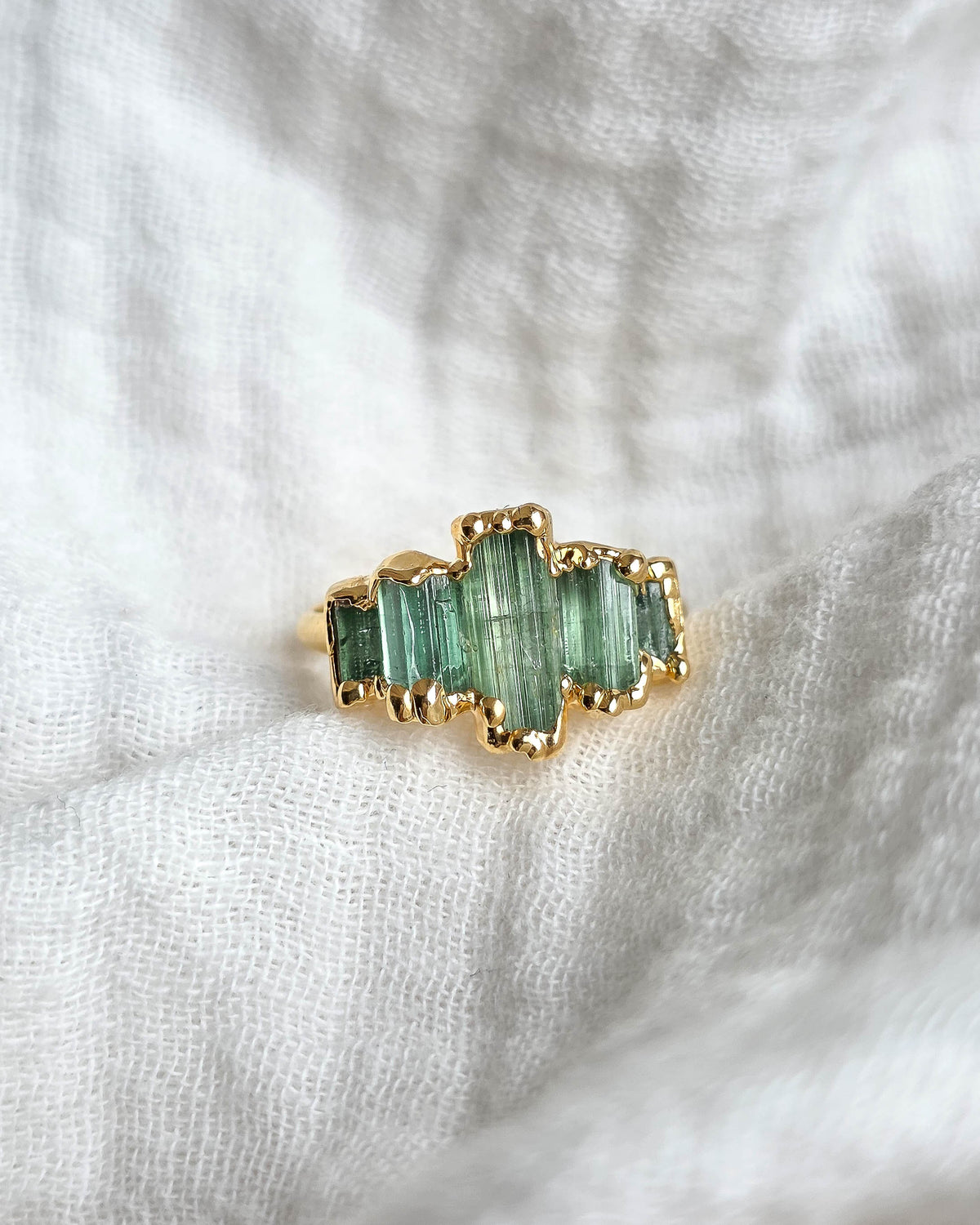 Bague N°6 Tourmaline , réglable T53/56