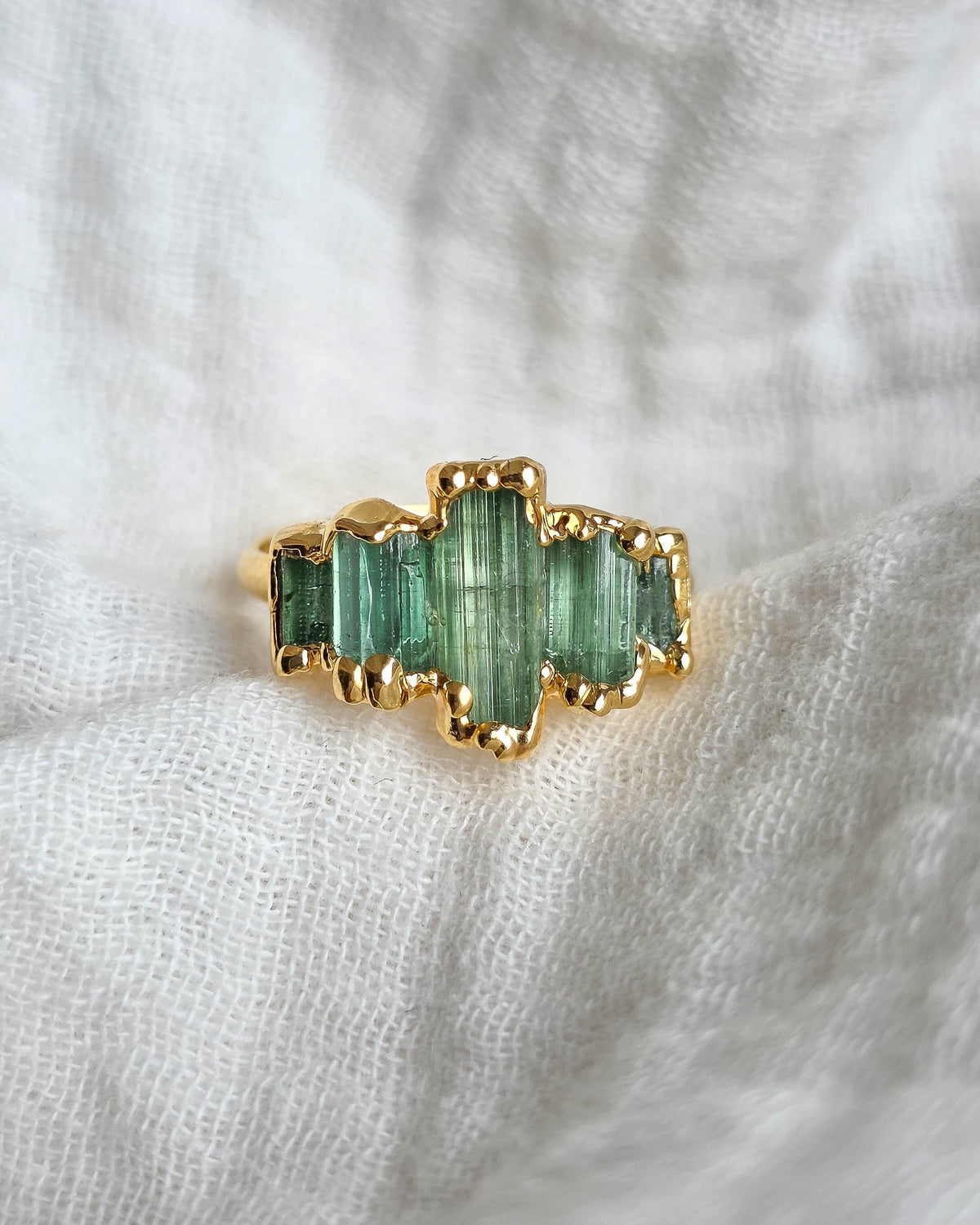 Bague N°6 Tourmaline , réglable T53/56