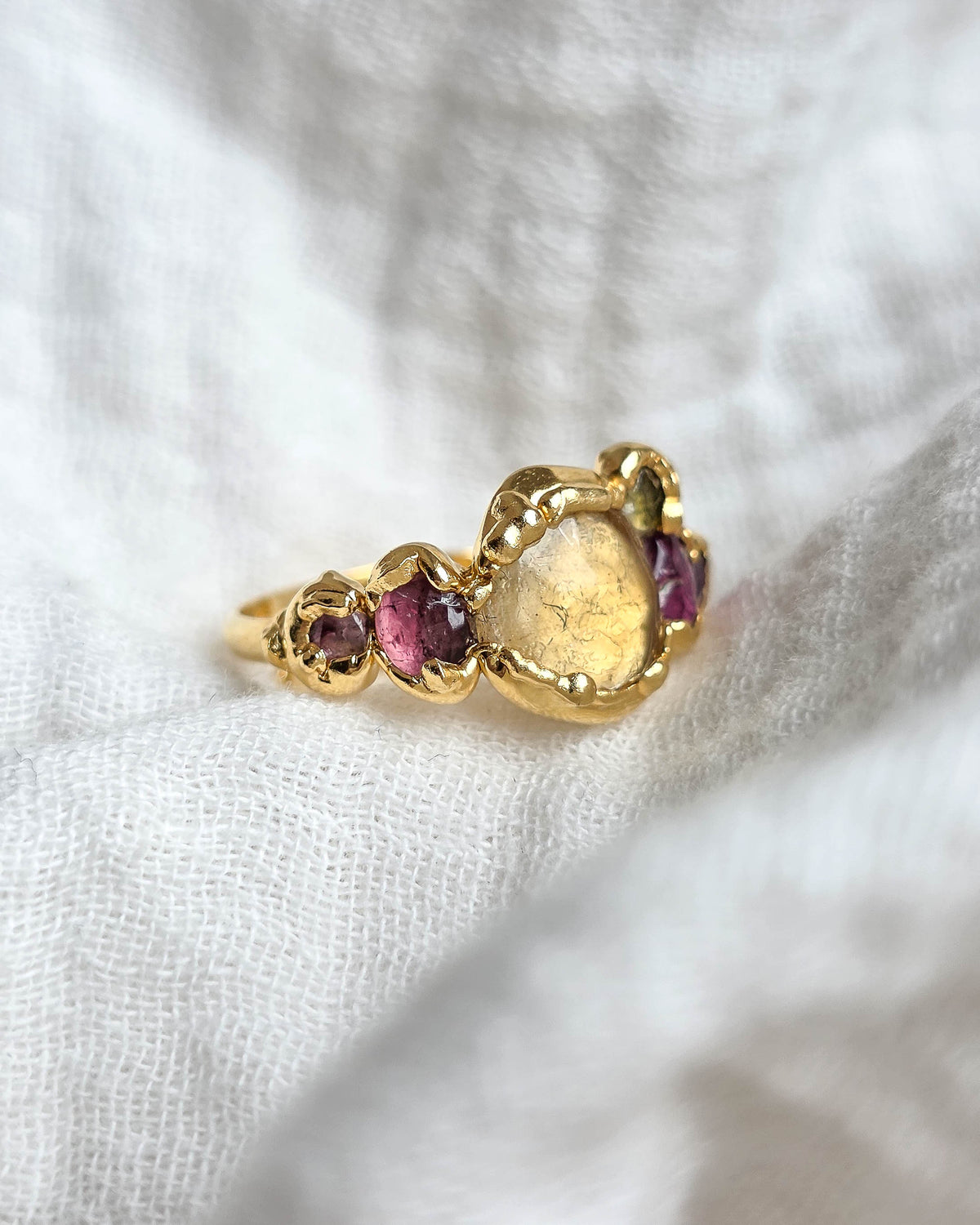 Bague N°1 Citrine, réglable T54/57
