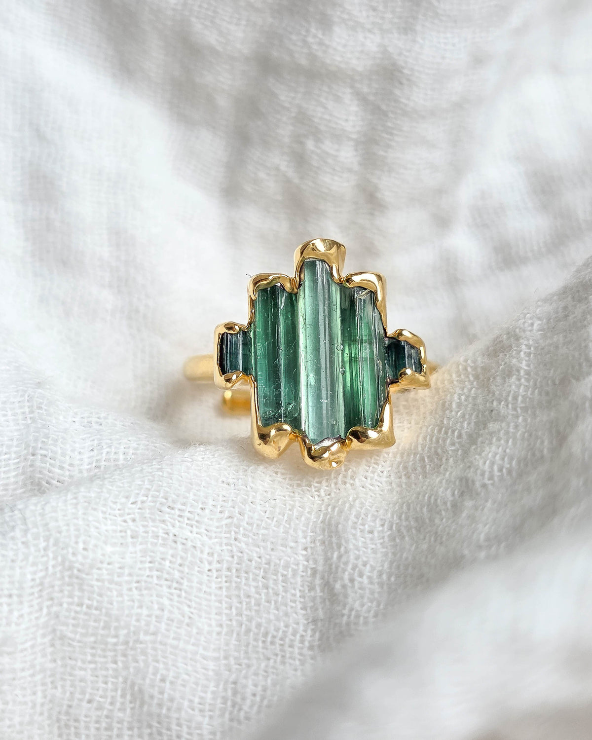 Bague N°8 Tourmaline , réglable T54/57