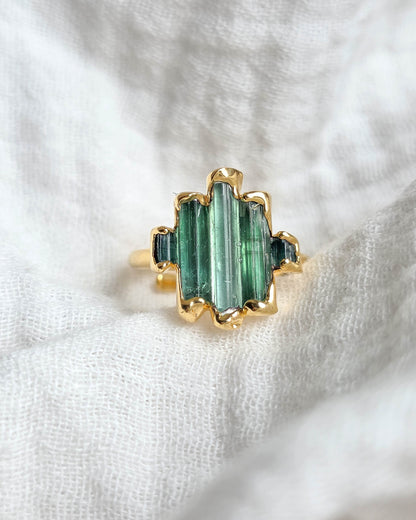 Bague N°8 Tourmaline , réglable T54/57