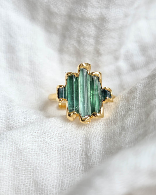 Bague N°8 Tourmaline , réglable T54/57