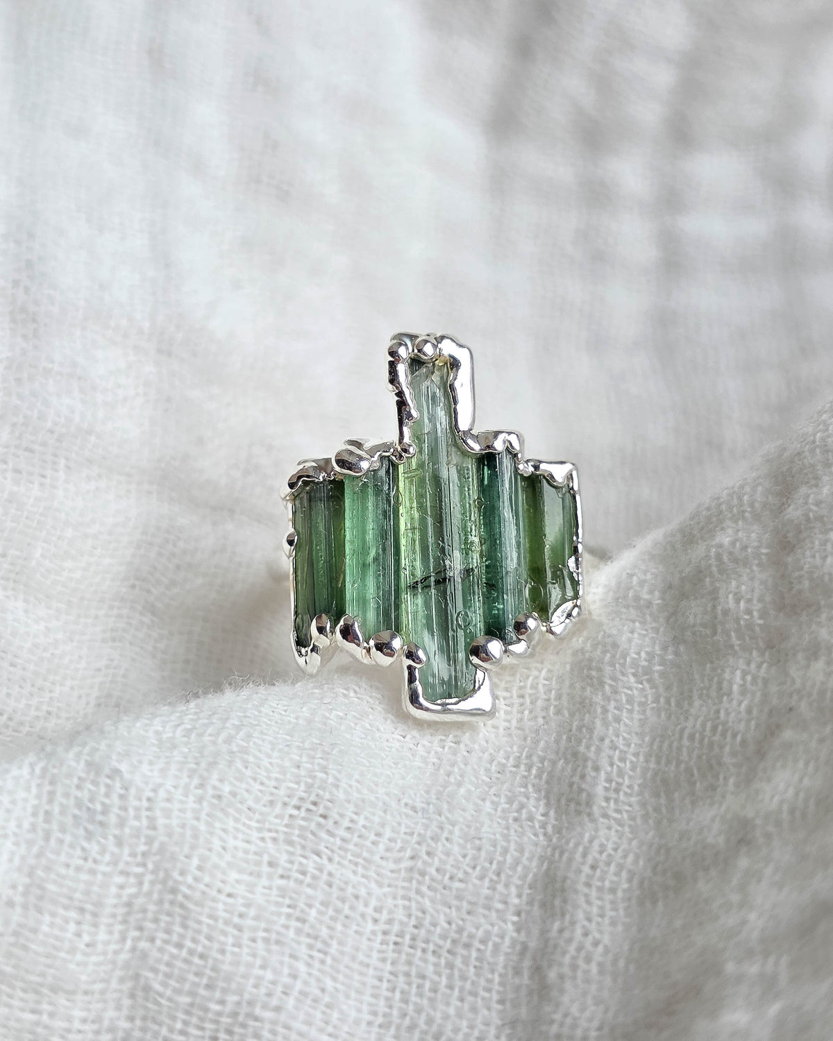 Bague N°3 Tourmaline imparfaite, réglable T50/52