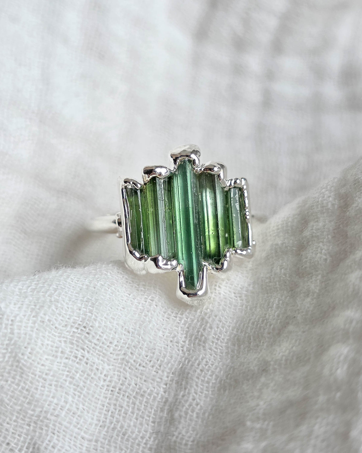 Bague N°4 Tourmaline, réglable T59/62