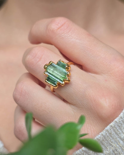 Bague N°2 Tourmaline , réglable T58/63