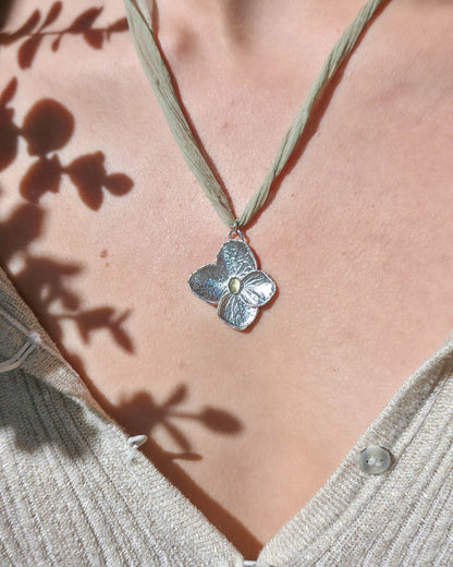 Collier Hortensia vert