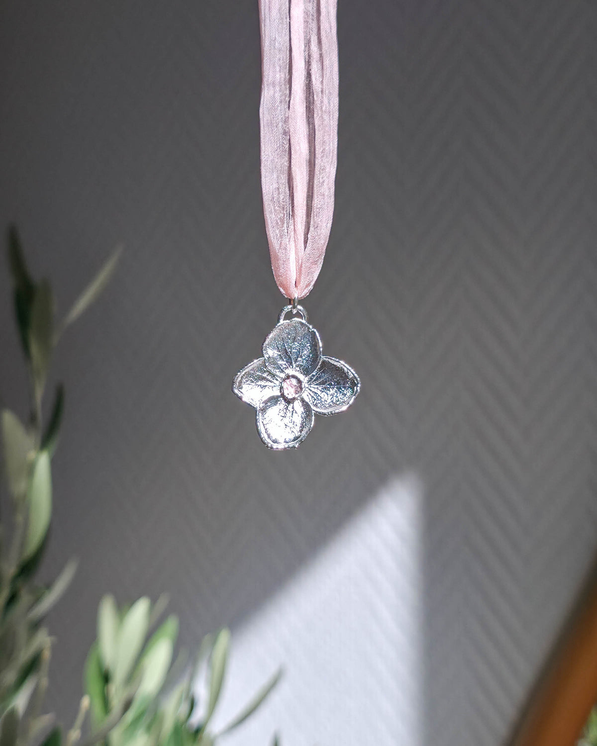 Collier Hortensia rose