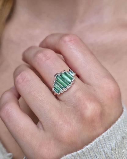 Bague N°1 Tourmaline, réglable T57/60