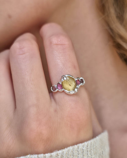 Bague N°1 Citrine, réglable T56/58