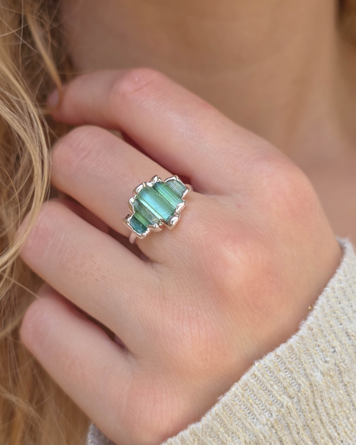 Bague N°7 Tourmaline, réglable T54/57