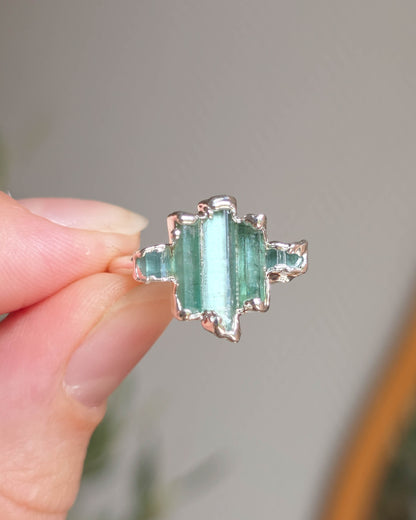 Bague N°6 Tourmaline, réglable T53/58
