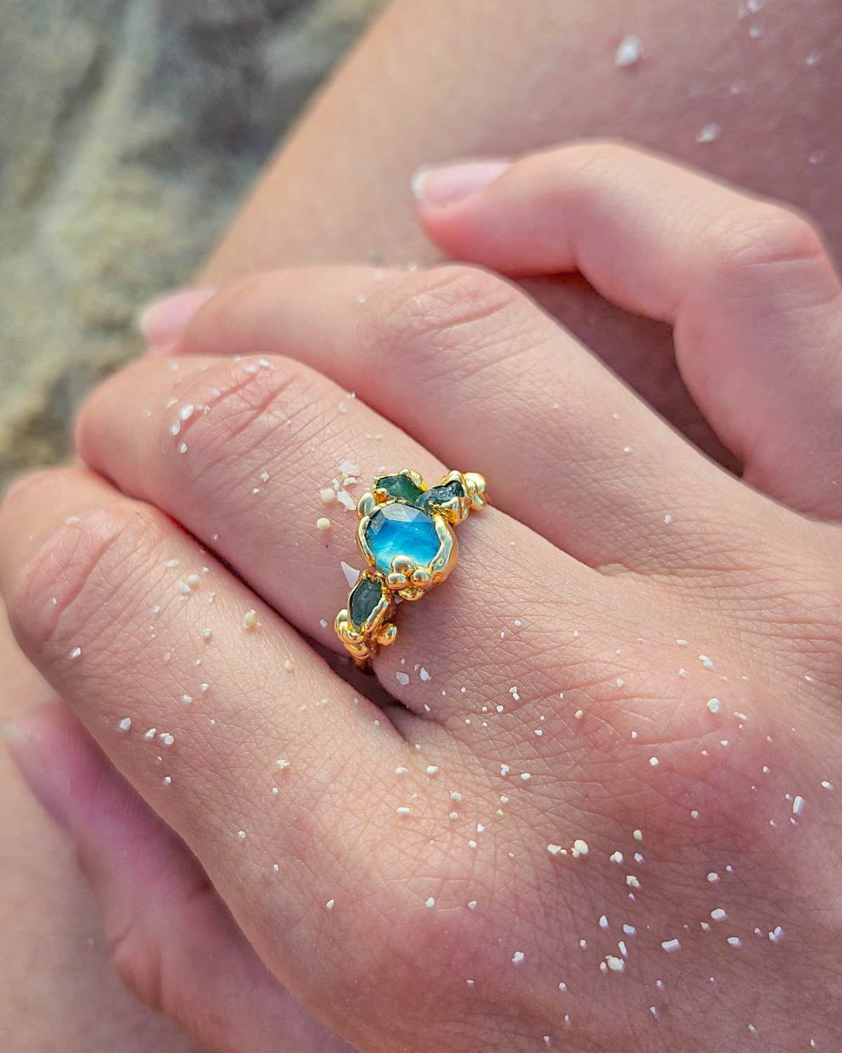 Bague Bleu sel