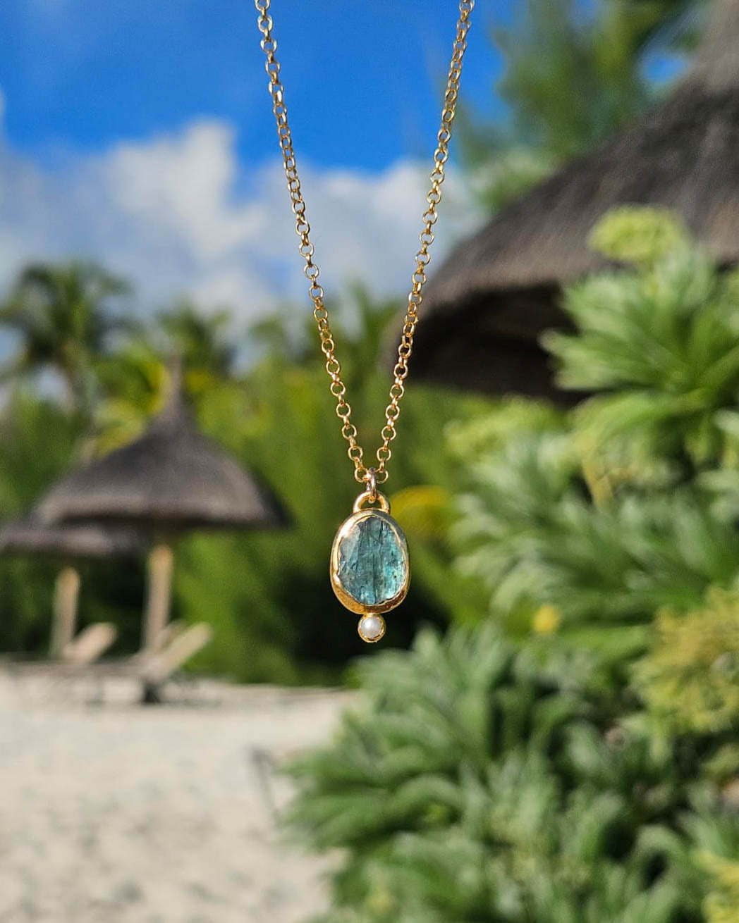 Pendentif Bleu sel