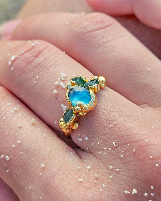 Bague Bleu sel