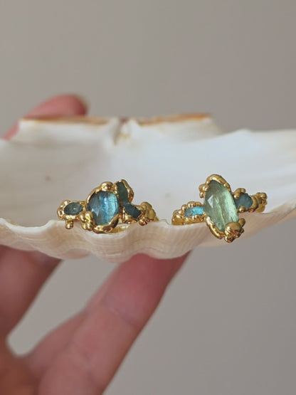 Bague Kyanite verte & Apatite