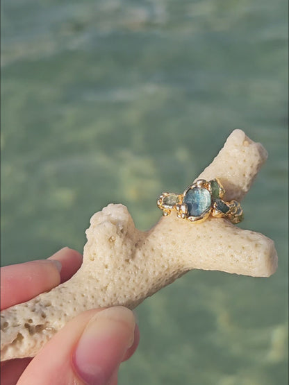 Bague Bleu sel